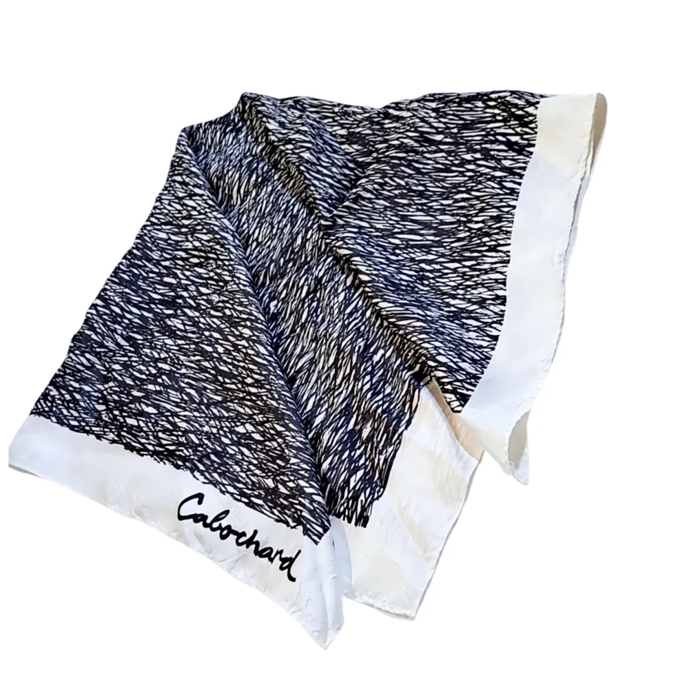 Artistic Dark Brown and Light Cream Scarf